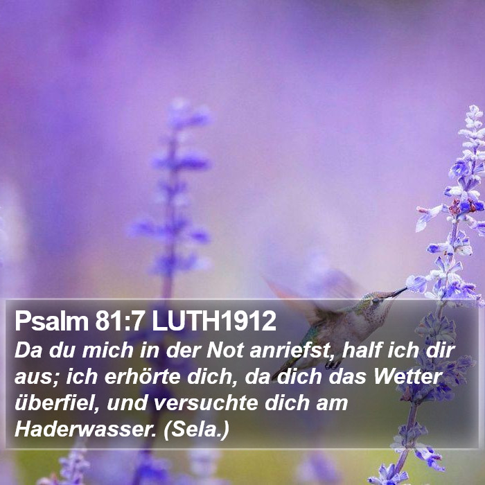 Psalm 81:7 LUTH1912 Bible Study