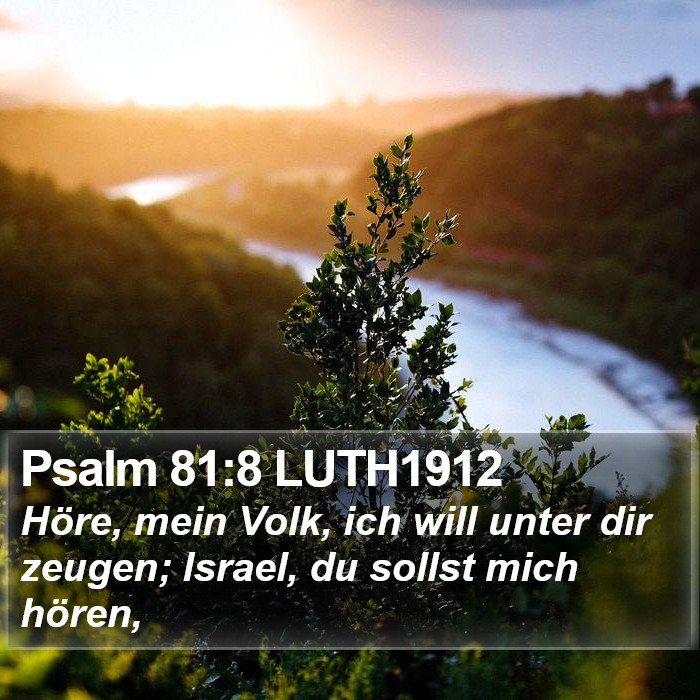 Psalm 81:8 LUTH1912 Bible Study
