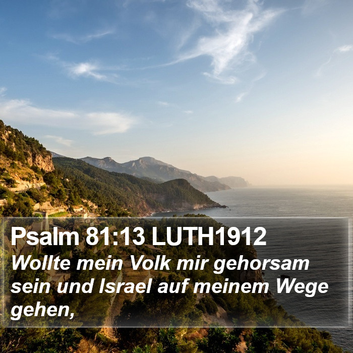 Psalm 81:13 LUTH1912 Bible Study