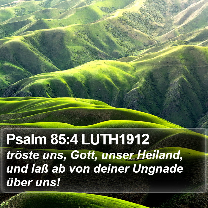 Psalm 85:4 LUTH1912 Bible Study