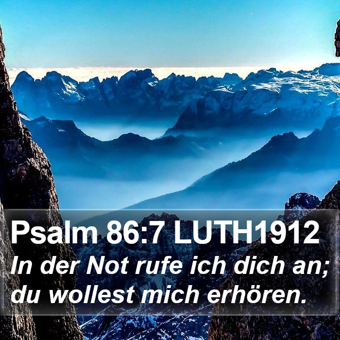 Psalm 86:7 LUTH1912 Bible Study