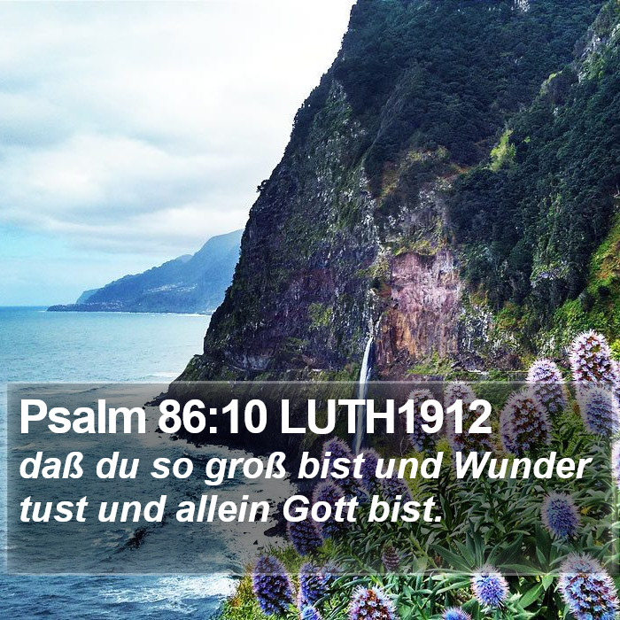 Psalm 86:10 LUTH1912 Bible Study