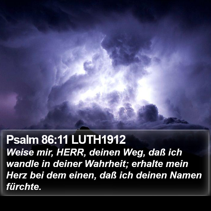 Psalm 86:11 LUTH1912 Bible Study
