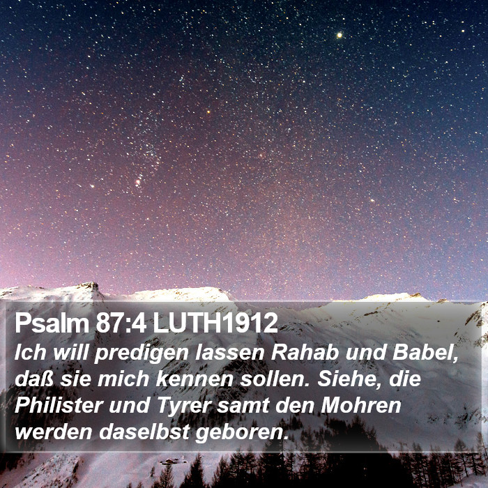 Psalm 87:4 LUTH1912 Bible Study