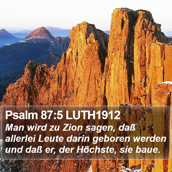 Psalm 87:5 LUTH1912 Bible Study