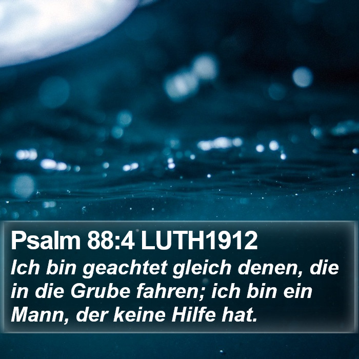 Psalm 88:4 LUTH1912 Bible Study