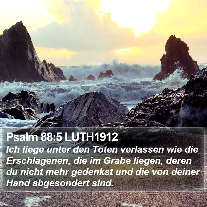 Psalm 88:5 LUTH1912 Bible Study