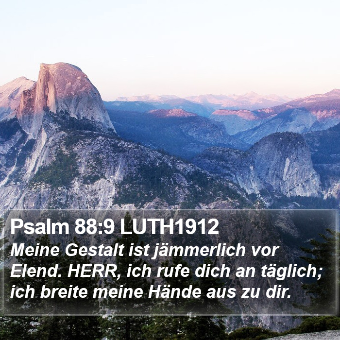 Psalm 88:9 LUTH1912 Bible Study