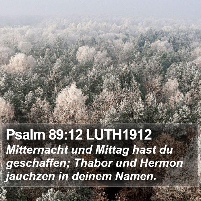 Psalm 89:12 LUTH1912 Bible Study