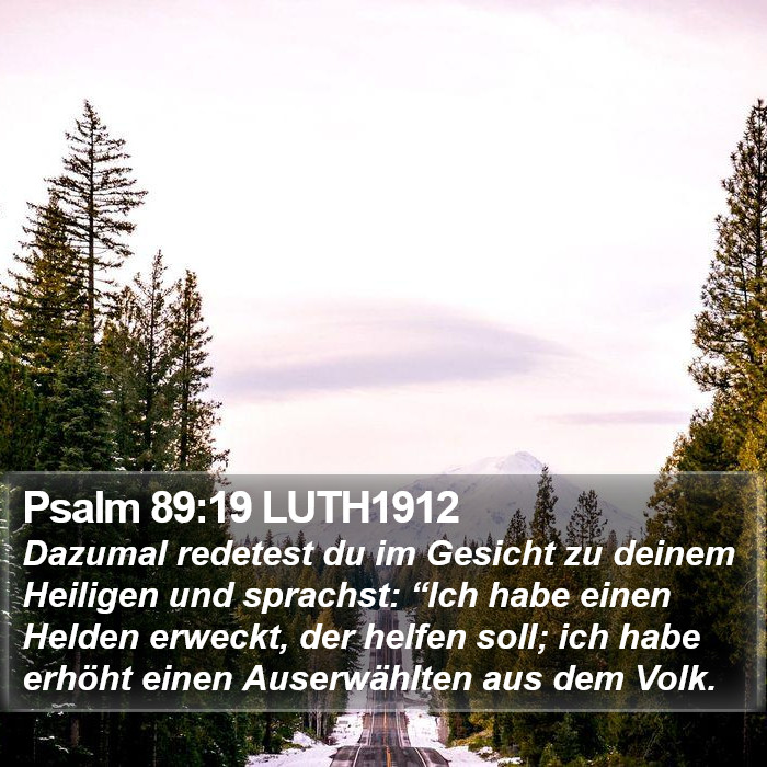 Psalm 89:19 LUTH1912 Bible Study