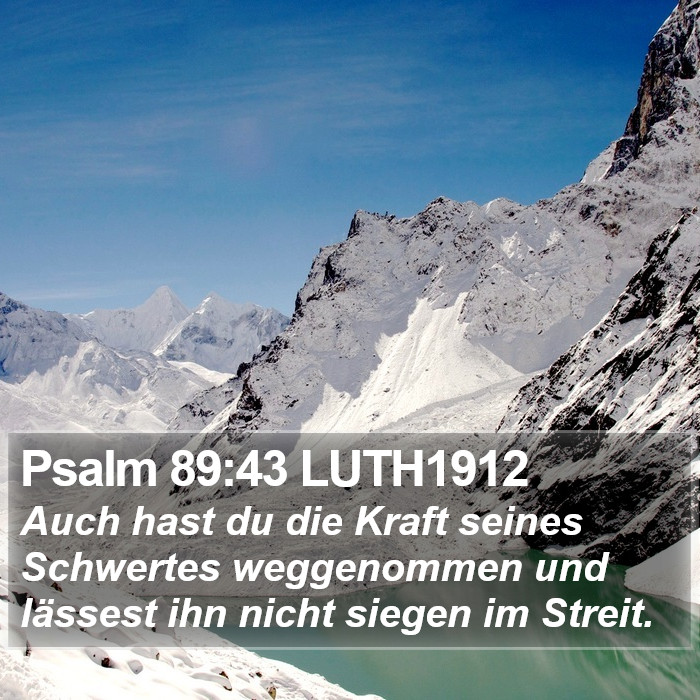 Psalm 89:43 LUTH1912 Bible Study