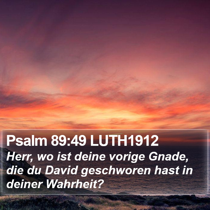 Psalm 89:49 LUTH1912 Bible Study