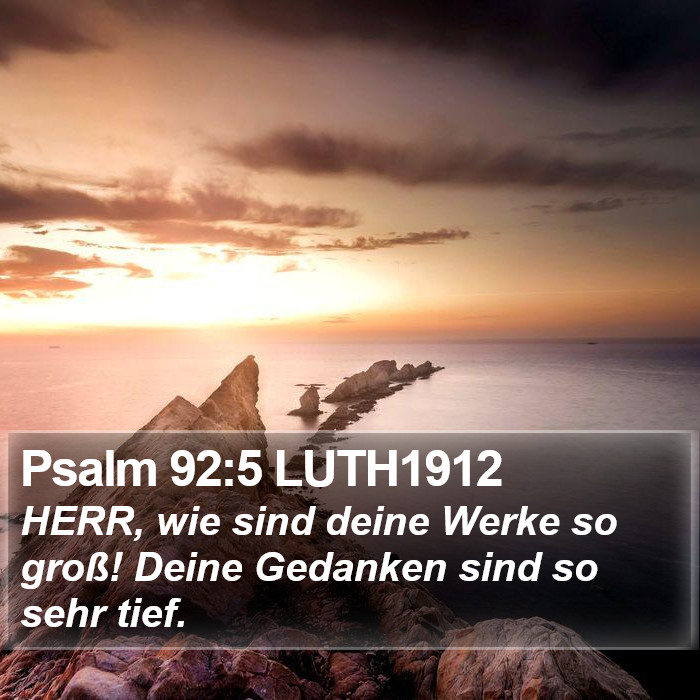 Psalm 92:5 LUTH1912 Bible Study