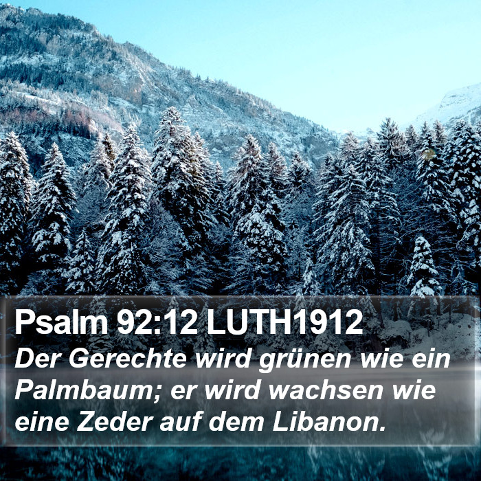 Psalm 92:12 LUTH1912 Bible Study