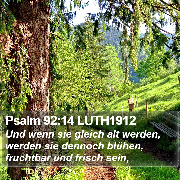 Psalm 92:14 LUTH1912 Bible Study