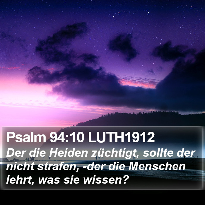 Psalm 94:10 LUTH1912 Bible Study
