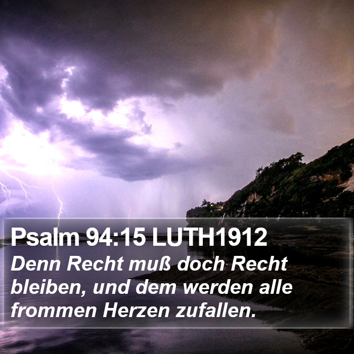 Psalm 94:15 LUTH1912 Bible Study