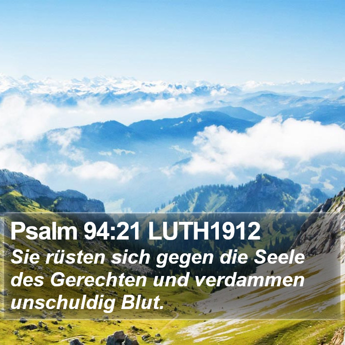 Psalm 94:21 LUTH1912 Bible Study