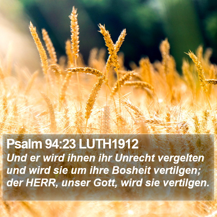 Psalm 94:23 LUTH1912 Bible Study