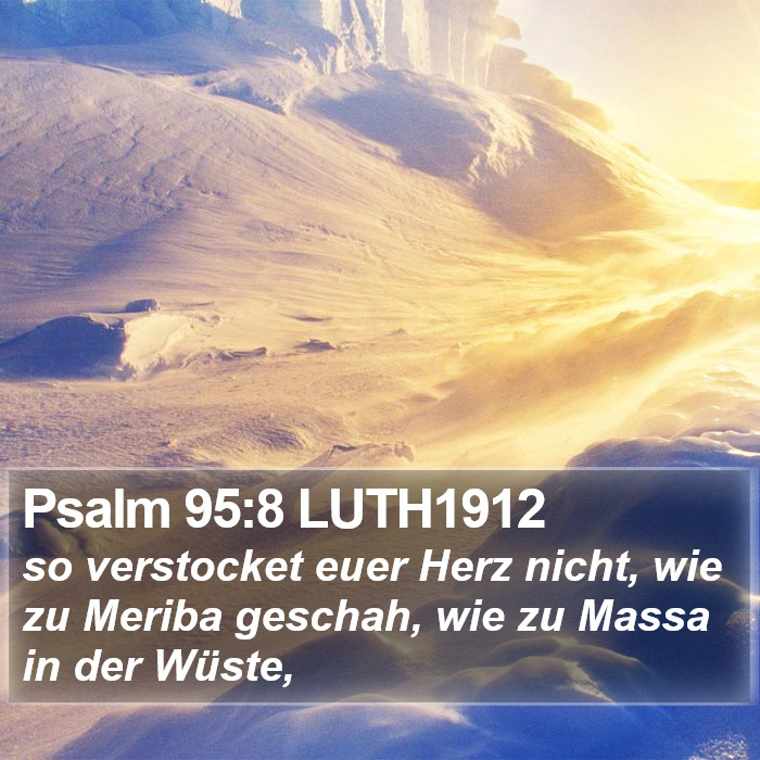 Psalm 95:8 LUTH1912 Bible Study