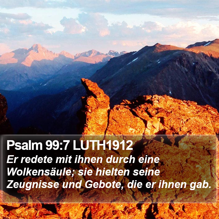 Psalm 99:7 LUTH1912 Bible Study