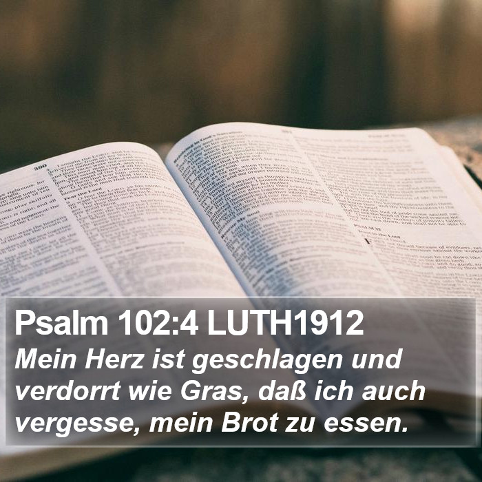 Psalm 102:4 LUTH1912 Bible Study