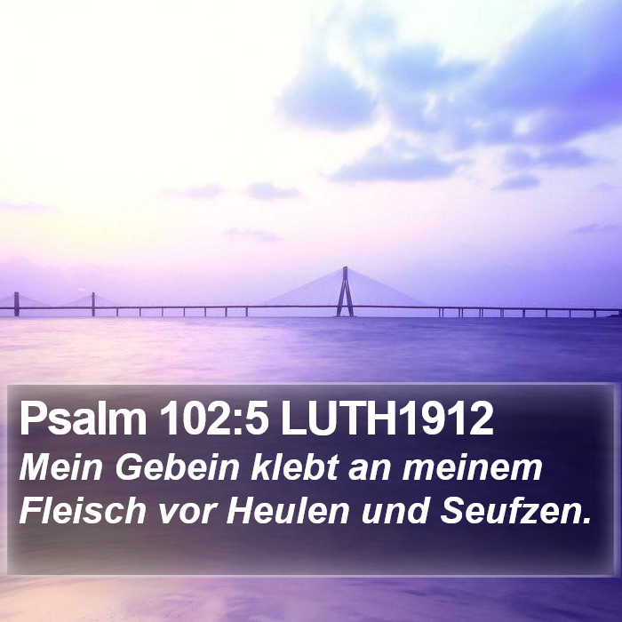 Psalm 102:5 LUTH1912 Bible Study