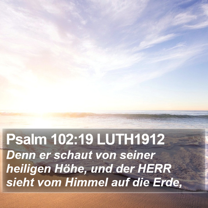 Psalm 102:19 LUTH1912 Bible Study