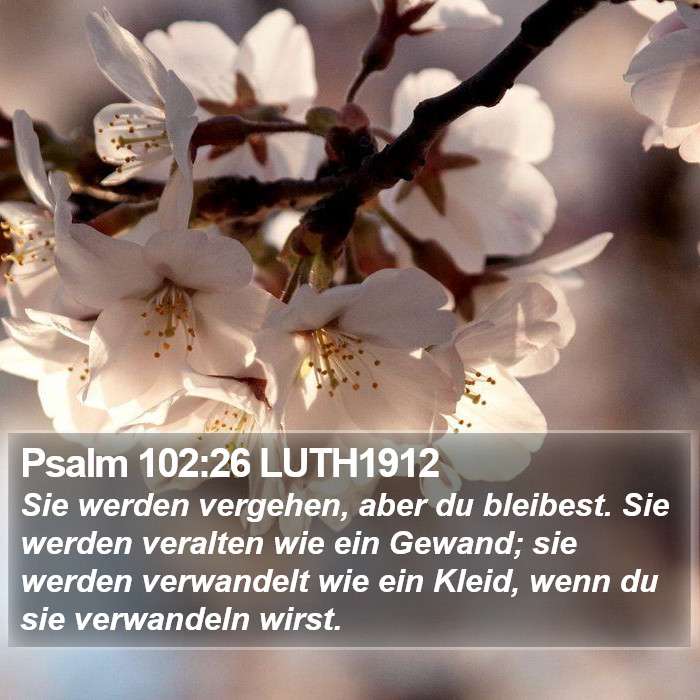 Psalm 102:26 LUTH1912 Bible Study