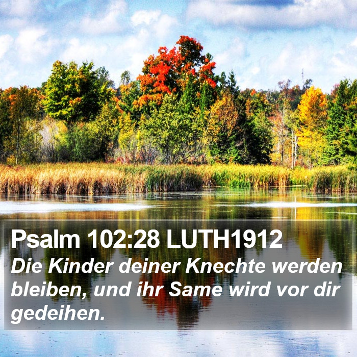 Psalm 102:28 LUTH1912 Bible Study