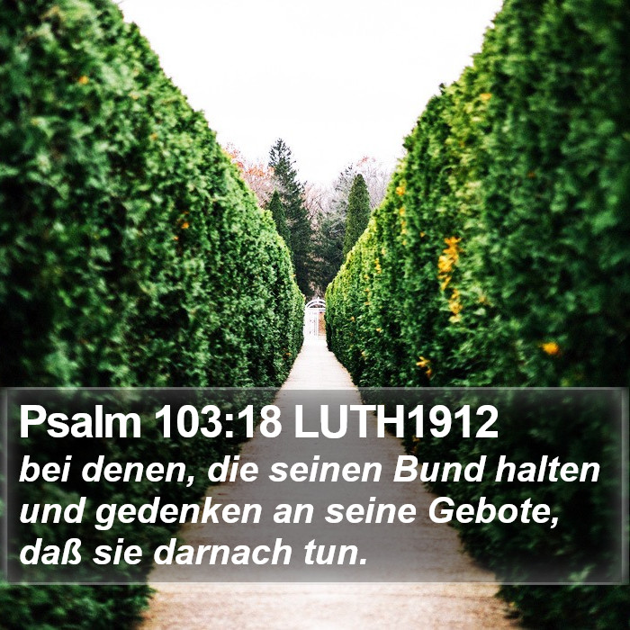 Psalm 103:18 LUTH1912 Bible Study