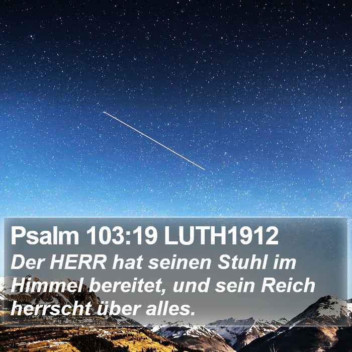 Psalm 103:19 LUTH1912 Bible Study