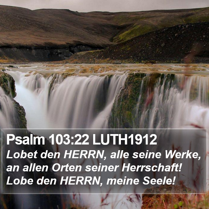 Psalm 103:22 LUTH1912 Bible Study