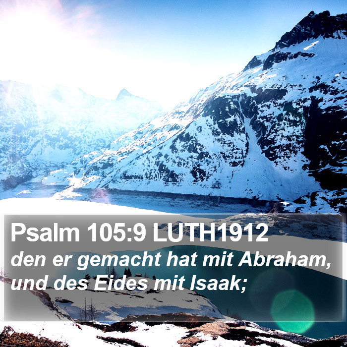 Psalm 105:9 LUTH1912 Bible Study