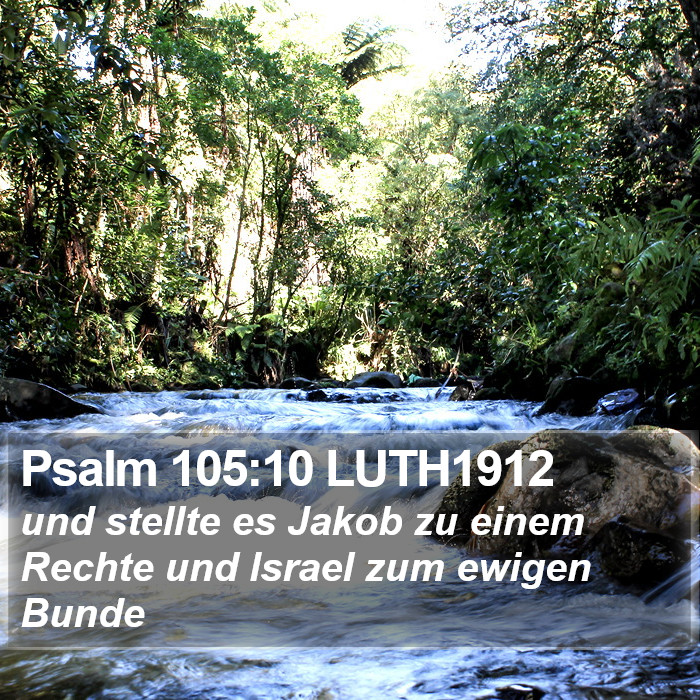 Psalm 105:10 LUTH1912 Bible Study