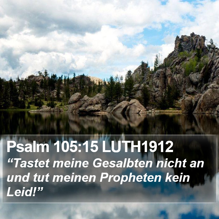 Psalm 105:15 LUTH1912 Bible Study