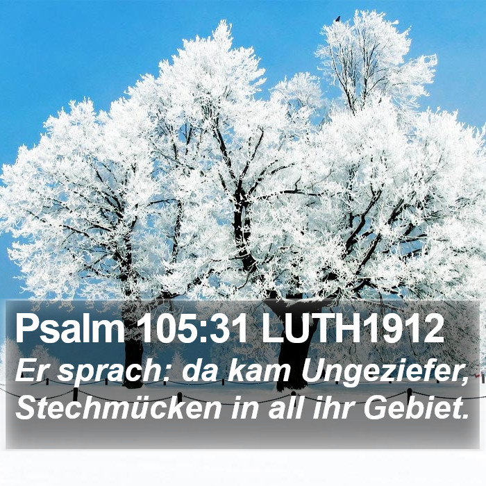 Psalm 105:31 LUTH1912 Bible Study