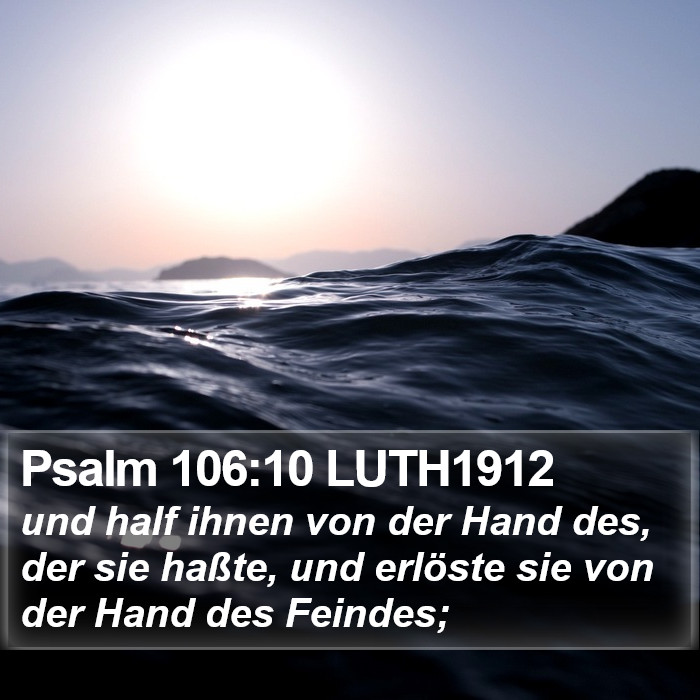 Psalm 106:10 LUTH1912 Bible Study