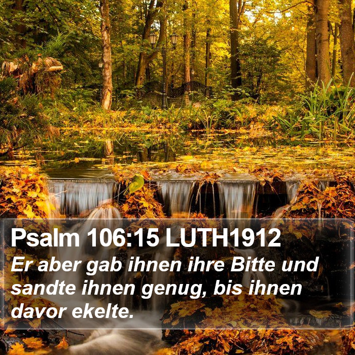 Psalm 106:15 LUTH1912 Bible Study
