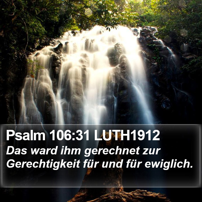 Psalm 106:31 LUTH1912 Bible Study