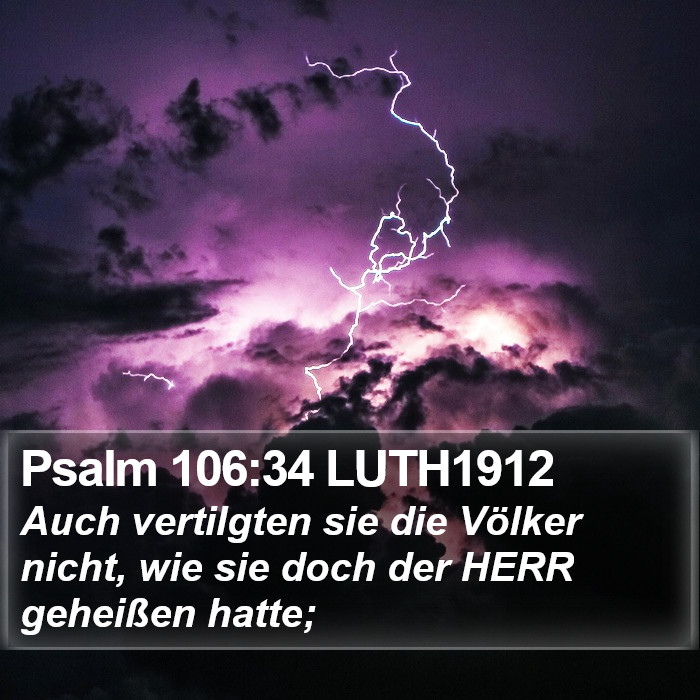 Psalm 106:34 LUTH1912 Bible Study