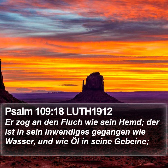 Psalm 109:18 LUTH1912 Bible Study