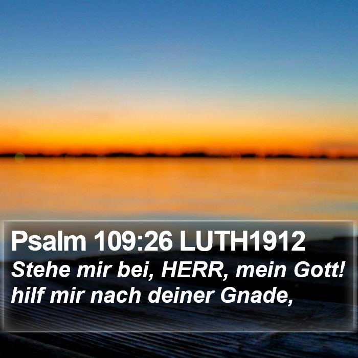 Psalm 109:26 LUTH1912 Bible Study