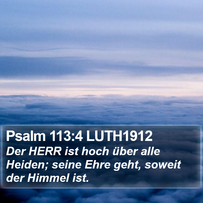 Psalm 113:4 LUTH1912 Bible Study