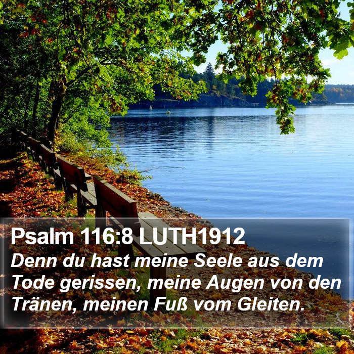 Psalm 116:8 LUTH1912 Bible Study