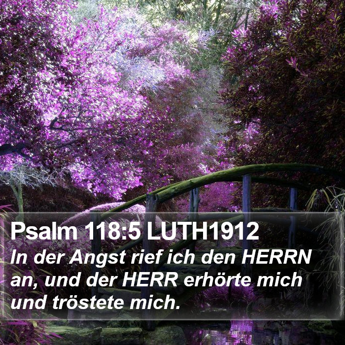 Psalm 118:5 LUTH1912 Bible Study
