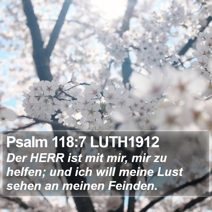 Psalm 118:7 LUTH1912 Bible Study