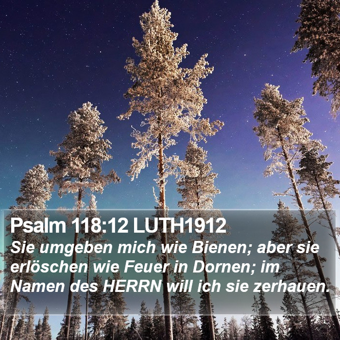 Psalm 118:12 LUTH1912 Bible Study