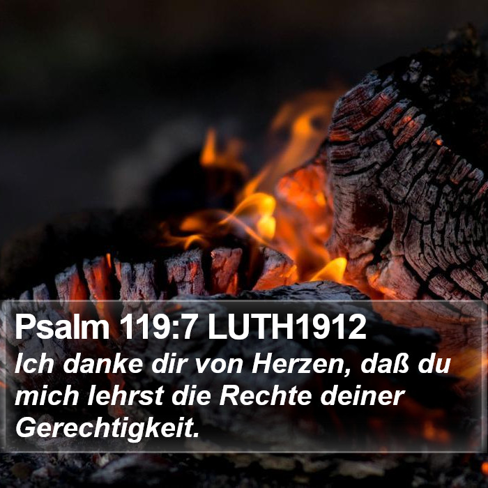 Psalm 119:7 LUTH1912 Bible Study