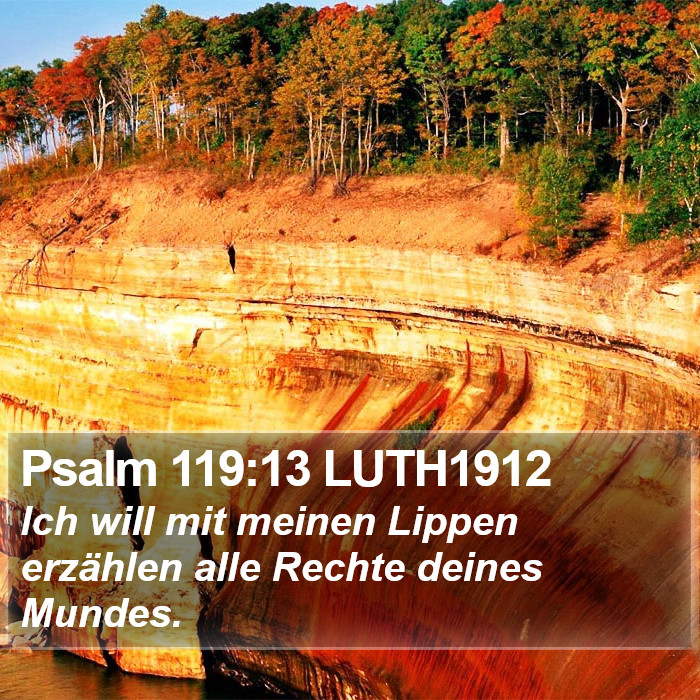 Psalm 119:13 LUTH1912 Bible Study